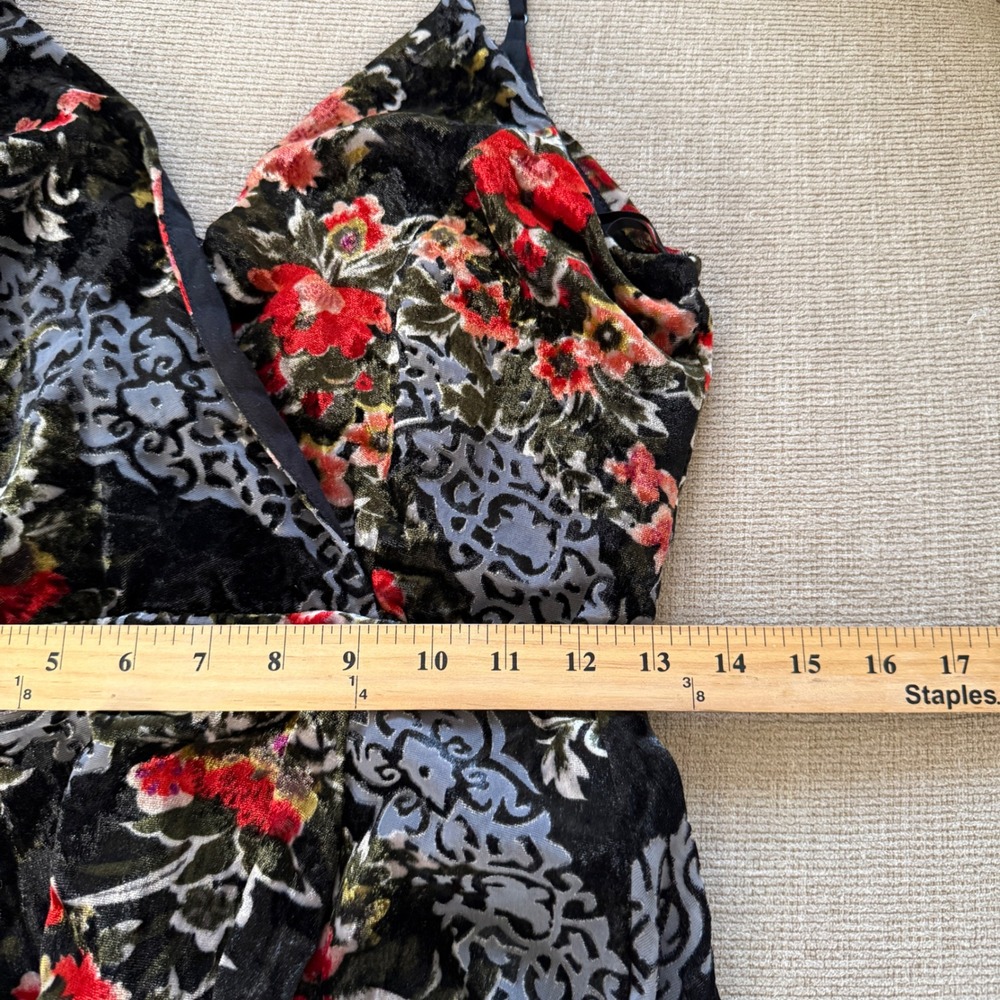 Anthropologie Womens  Floral Burnout Whimsigoth Midi Dress Size 6 Romantic Boho - Picture 9 of 11